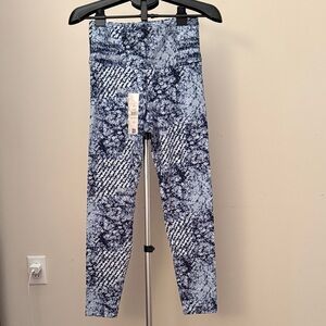 No Boundaries Blue and White Patterned Leggings